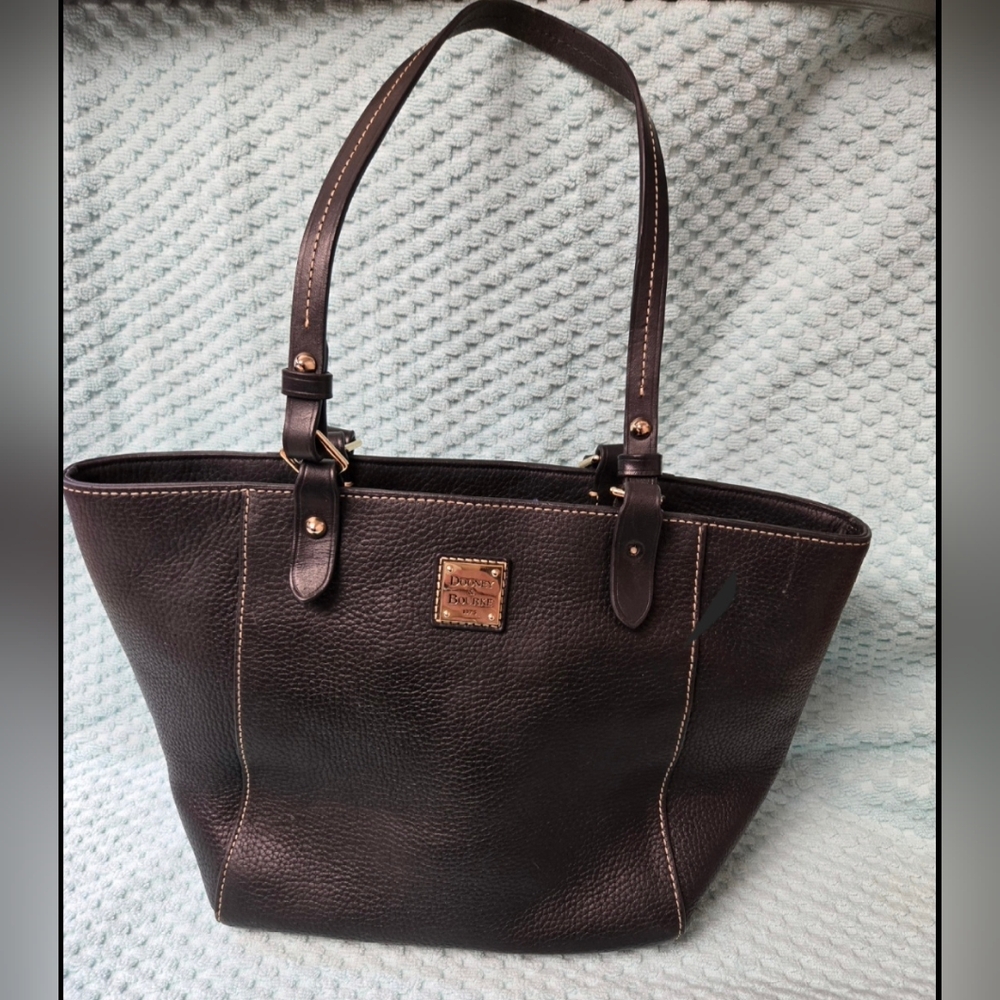 Dooney & Bourke Vintage Black Leather Tote Bag